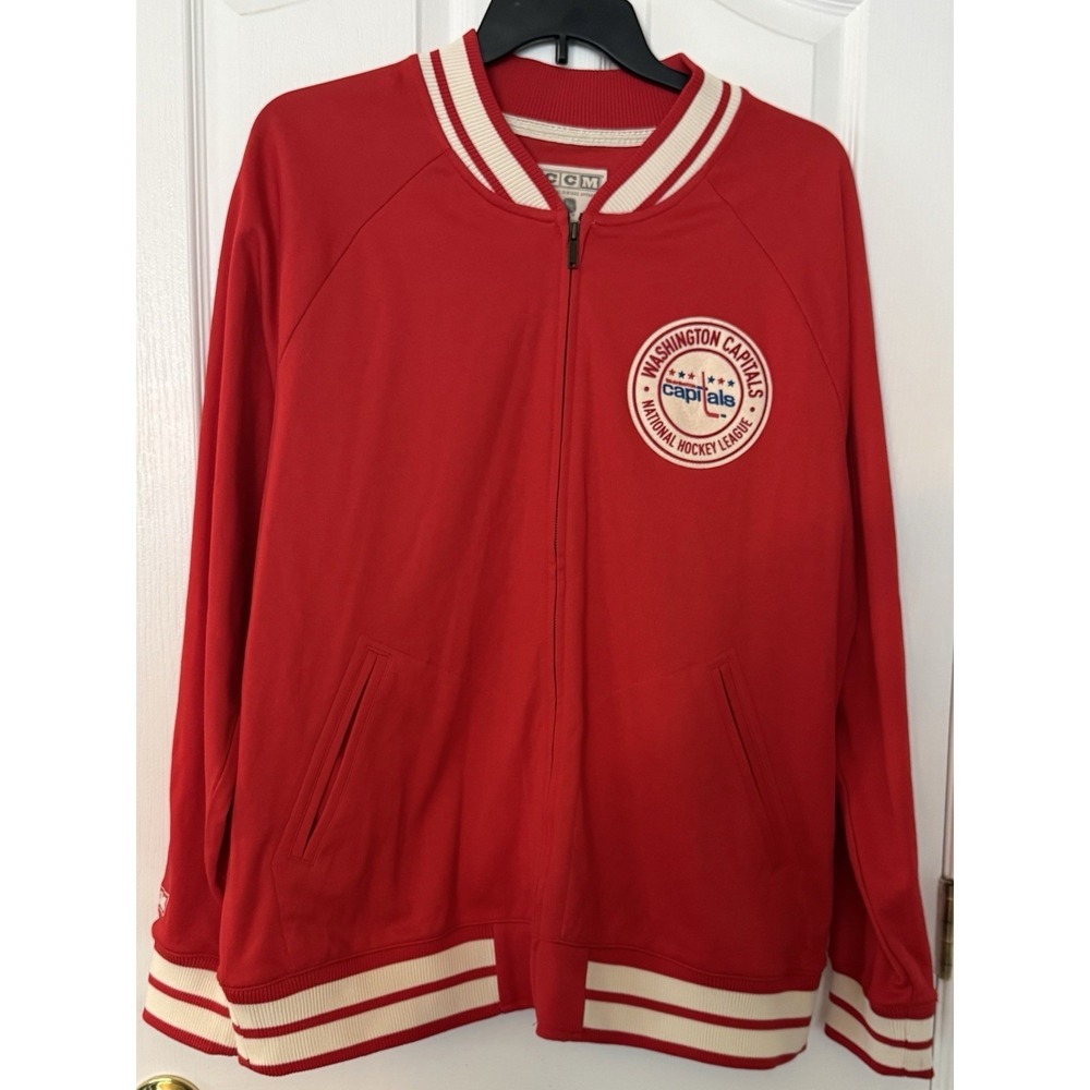 NHL Washington Capitals ICE HOCKEY JACKET JERSEY CCM XL‎ ADULT